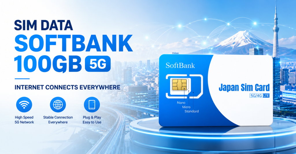SOFTBANK 100GB 5G DATA SIM