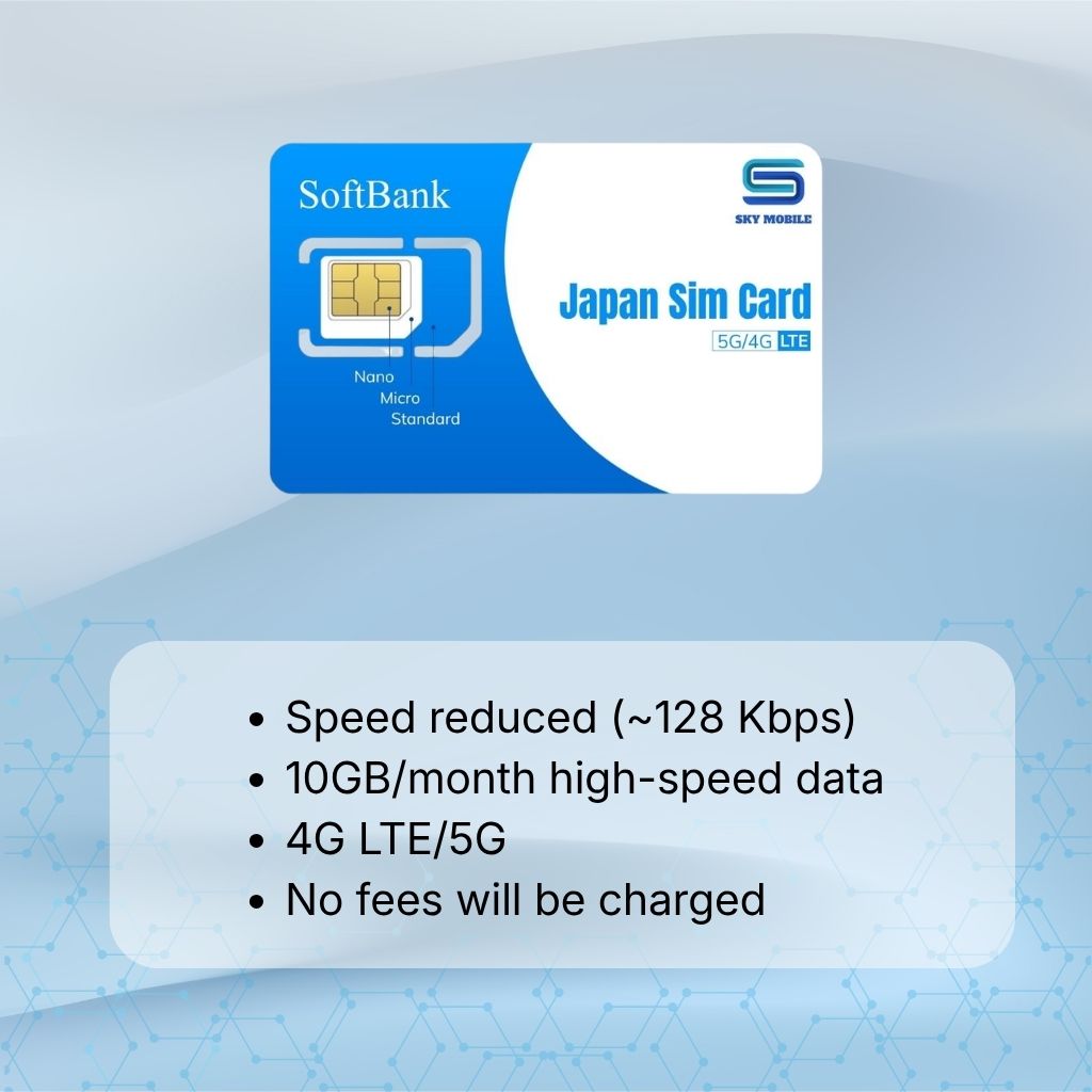 SIM DATA SOFTBANK 10GB 5G