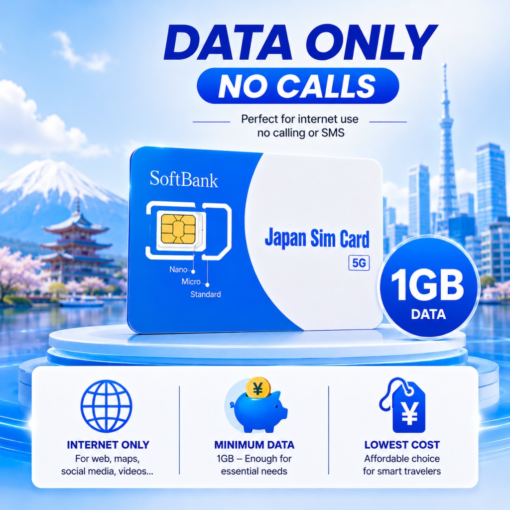 SOFTBANK 1GB 5G DATA SIM