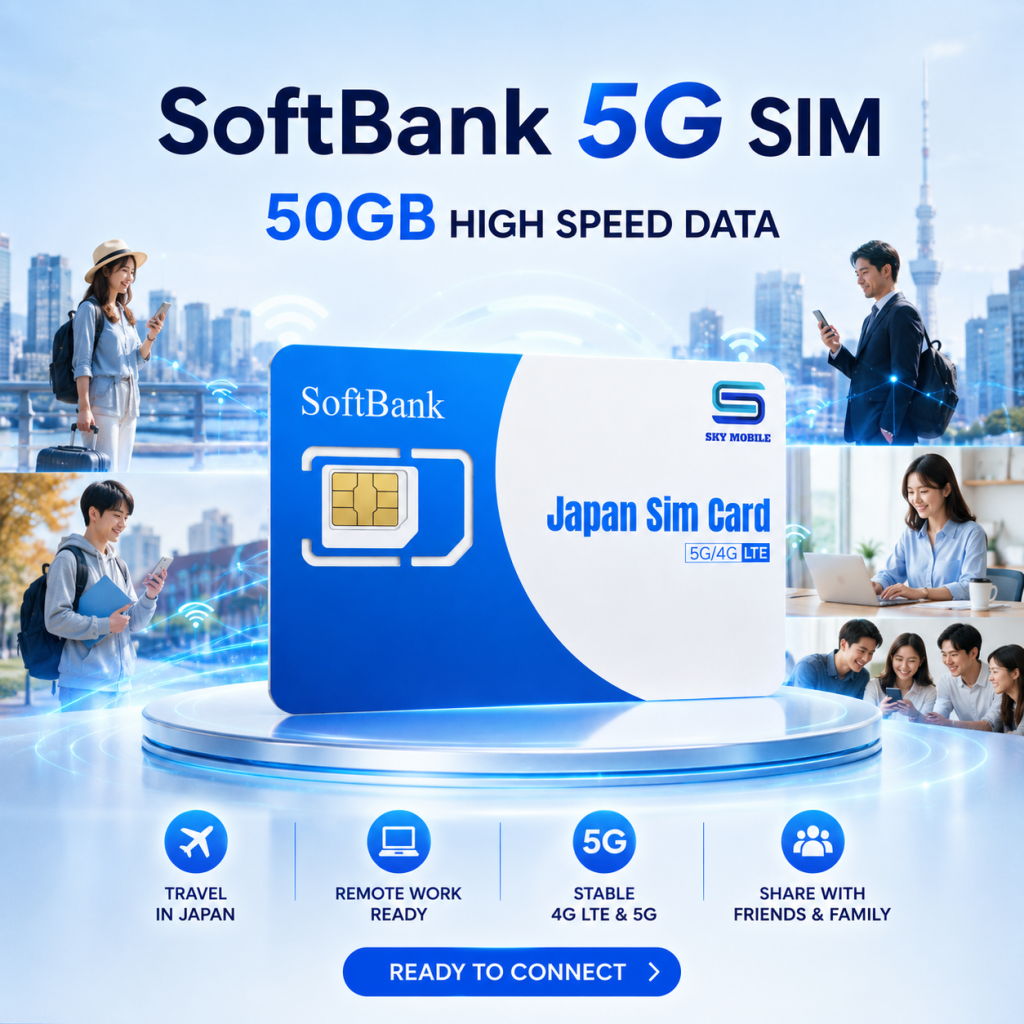 SOFTBANK 50GB 5G DATA SIM
