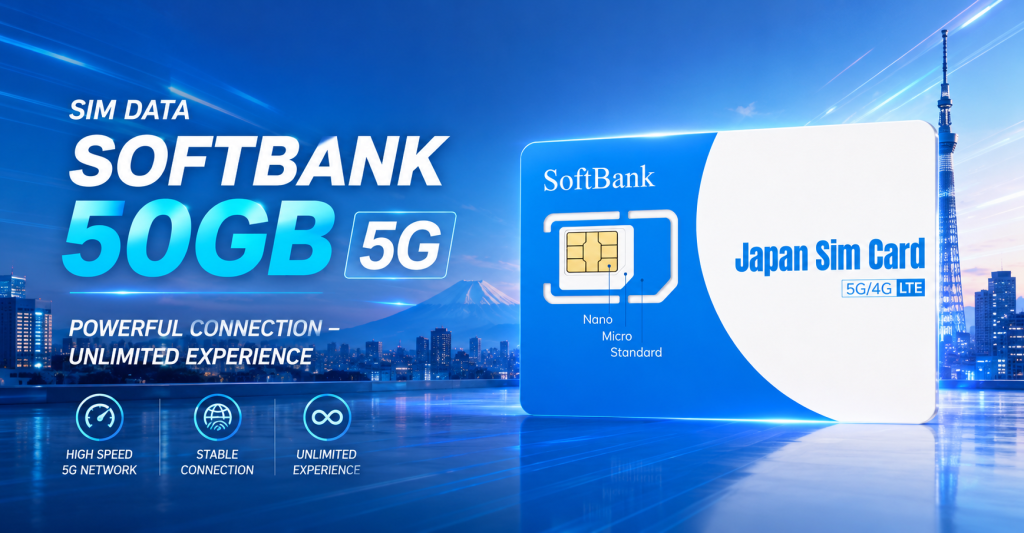 SOFTBANK 50GB 5G DATA SIM