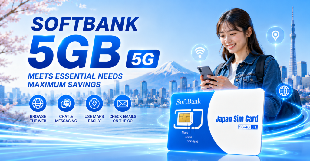 SOFTBANK 5GB 5G DATA SIM